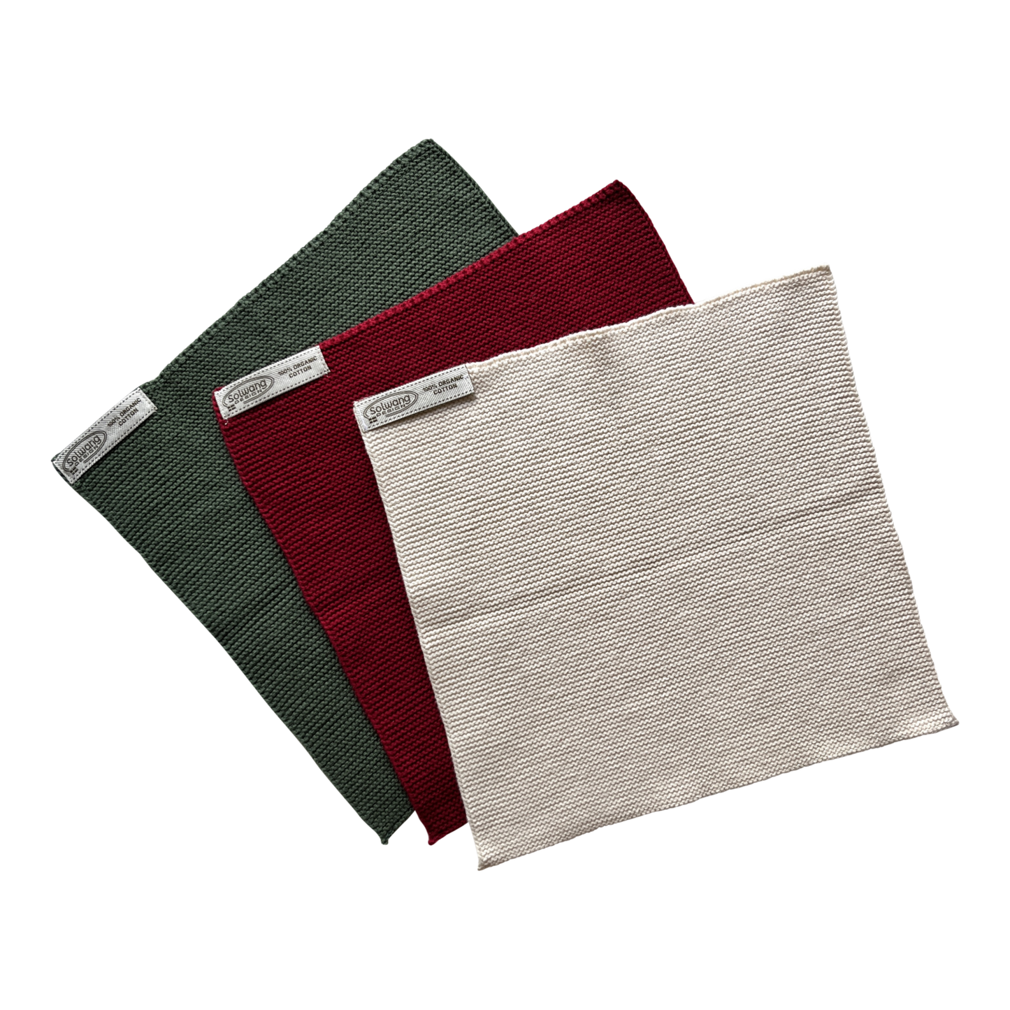 3 pk kluter dyp rød grønn kombi Solwang Design