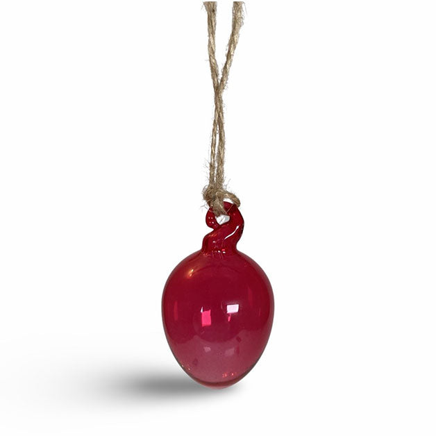 Glass egg 3,5 cm rosa Miljøgården