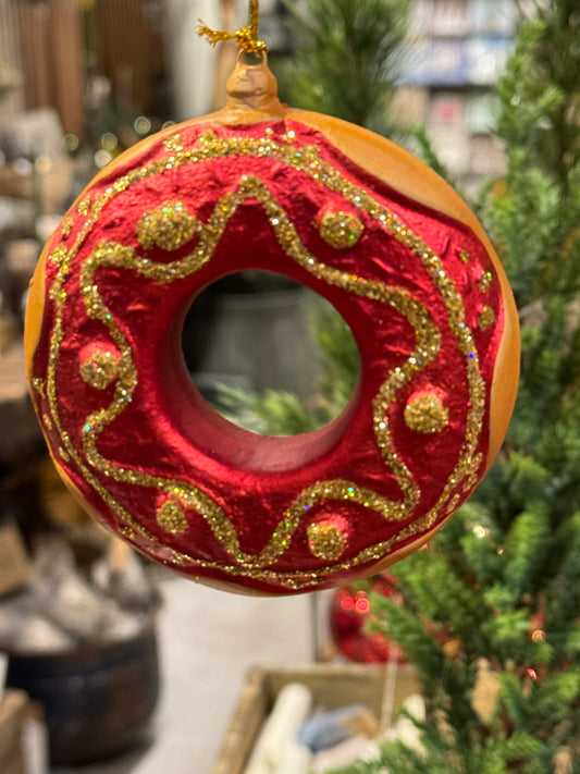 Doughnuts rød med gull Filipiniana