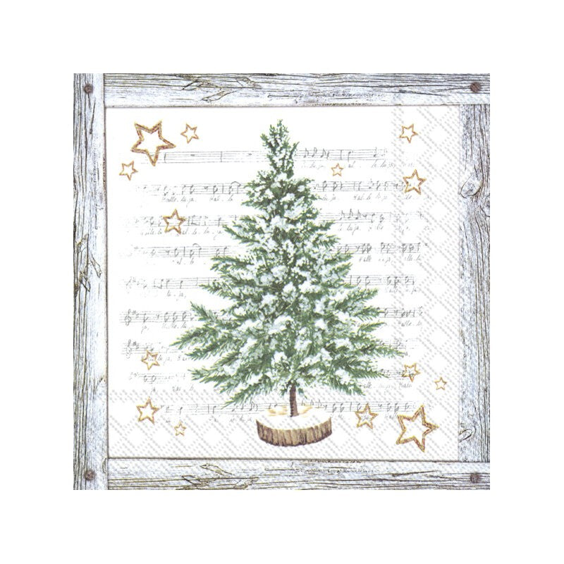 Serviett lunsj White christmas tree IHR