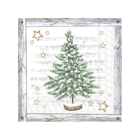 Serviett lunsj White christmas tree IHR