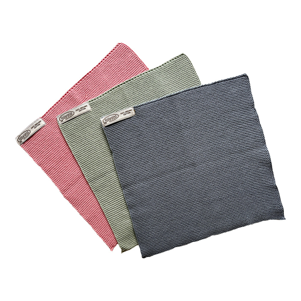 3 pk kluter kombi støvet rosa grønn og blå Solwang
