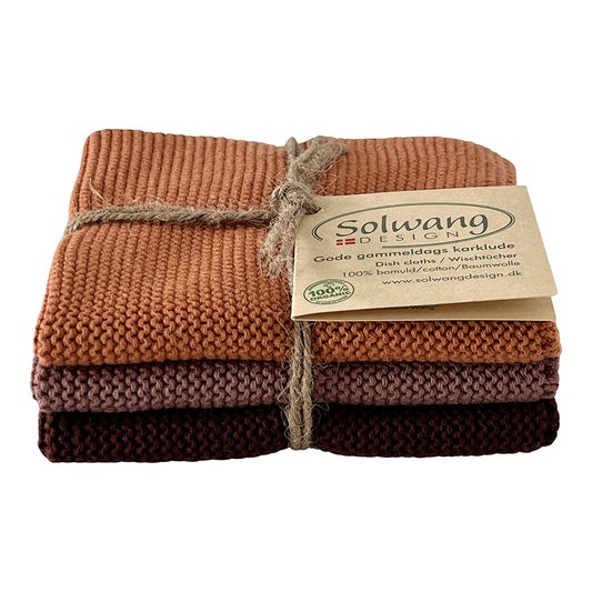 3 pk kluter brun sjokolade kombi Solwang