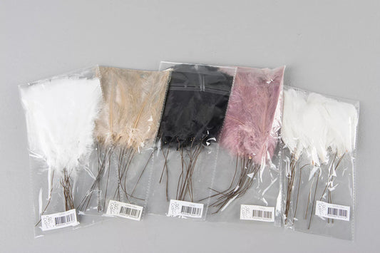 Fjær hvite 12 stk Alot Design