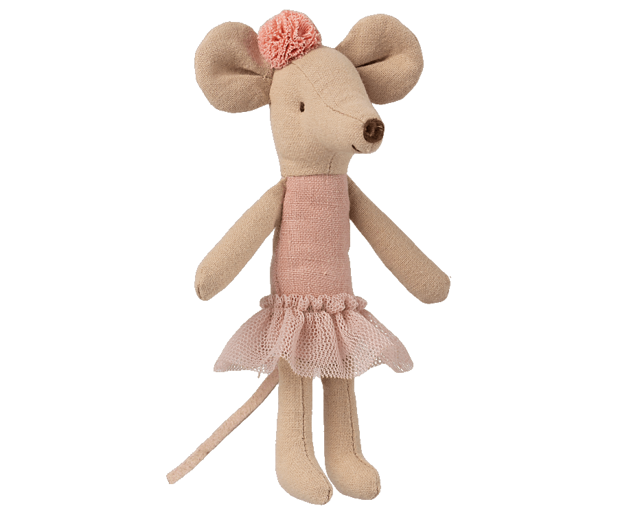Mus ballerina storesøster rosa Maileg