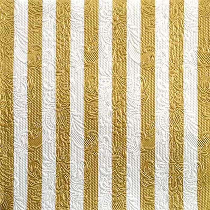 Serviett lunsj striper gull Elegance stripes Ambiente