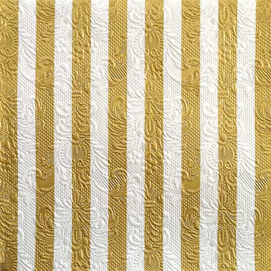 Serviett lunsj striper gull Elegance stripes Ambiente