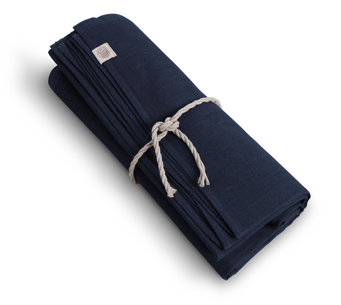 SALG rund lin duk sort Lovely linen