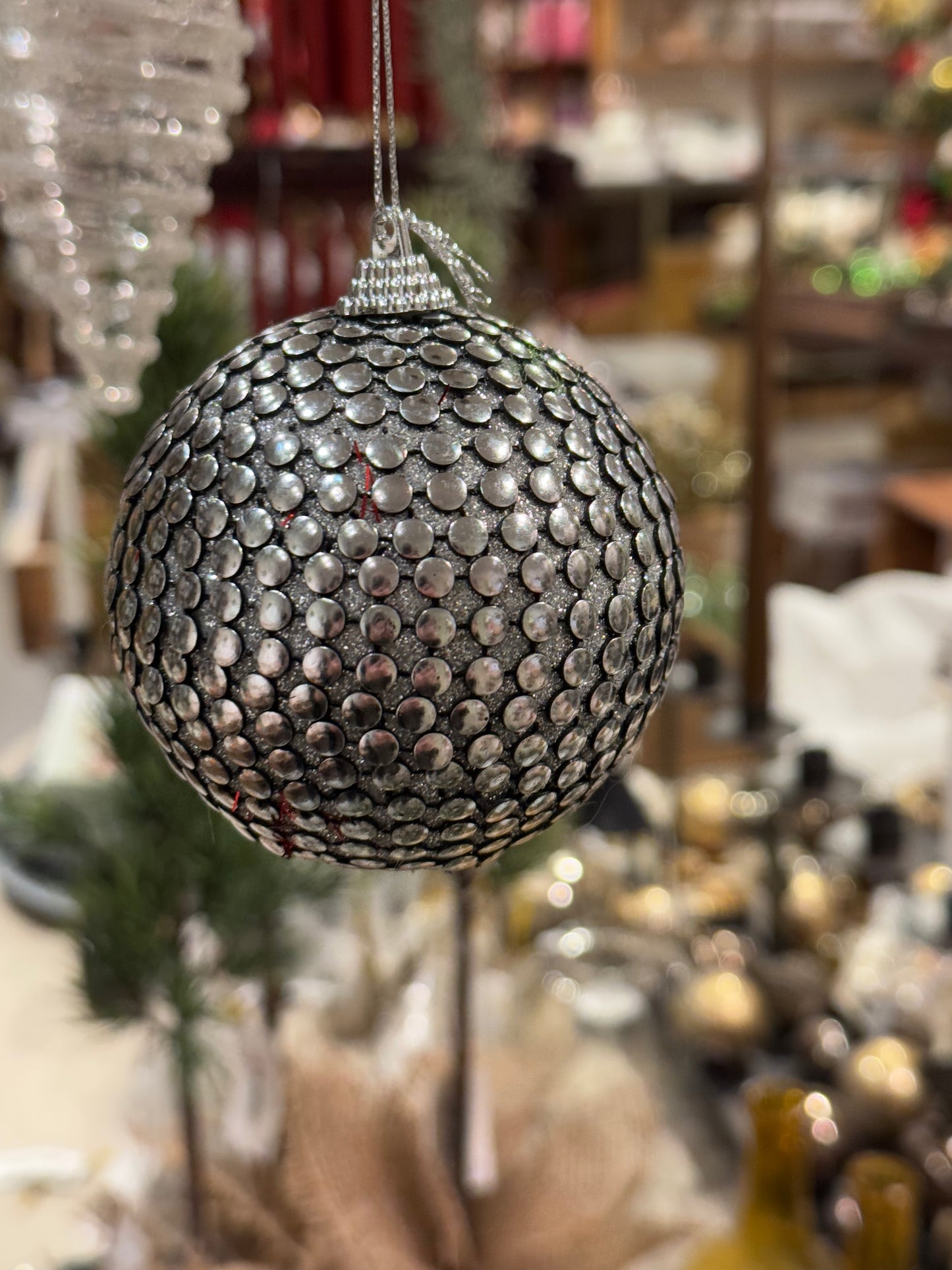 Julekule sølv isopor