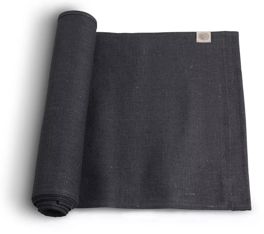 Løper classic lin grå mørk koksgrå 47x150 Lovely linen