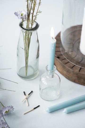 Vase glass klar flaske liten apotek Ib Laursen