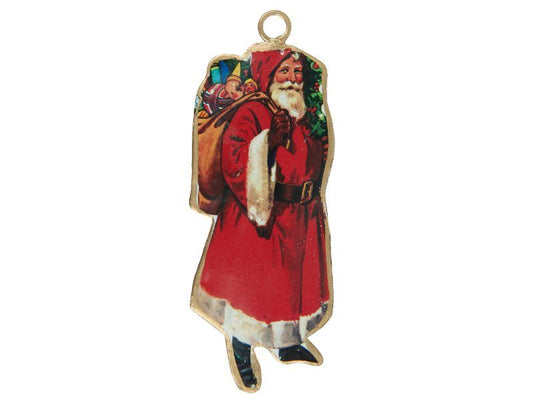 Julepynt metall nisse med gavesekk Ib Laursen