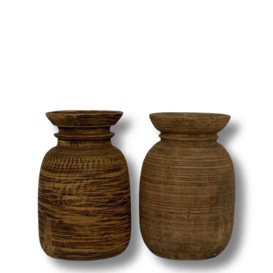 Vase treverk 23 cm Miljøgården