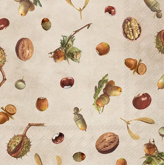 Serviett lunsj Autumn høstTree Fruits Cream IHR