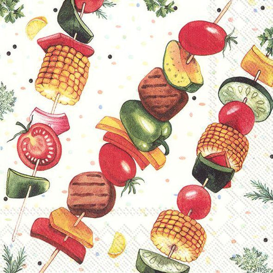 Serviett lunsj grønnsaker grill BBQ dinner IHR