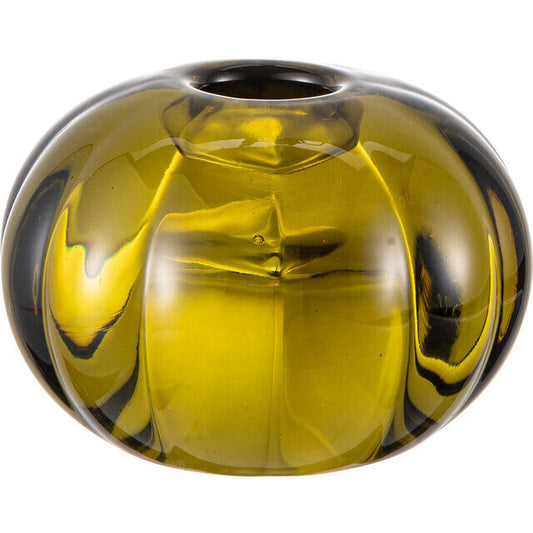 Lysestake glass oliven lys og telys Edelweiss