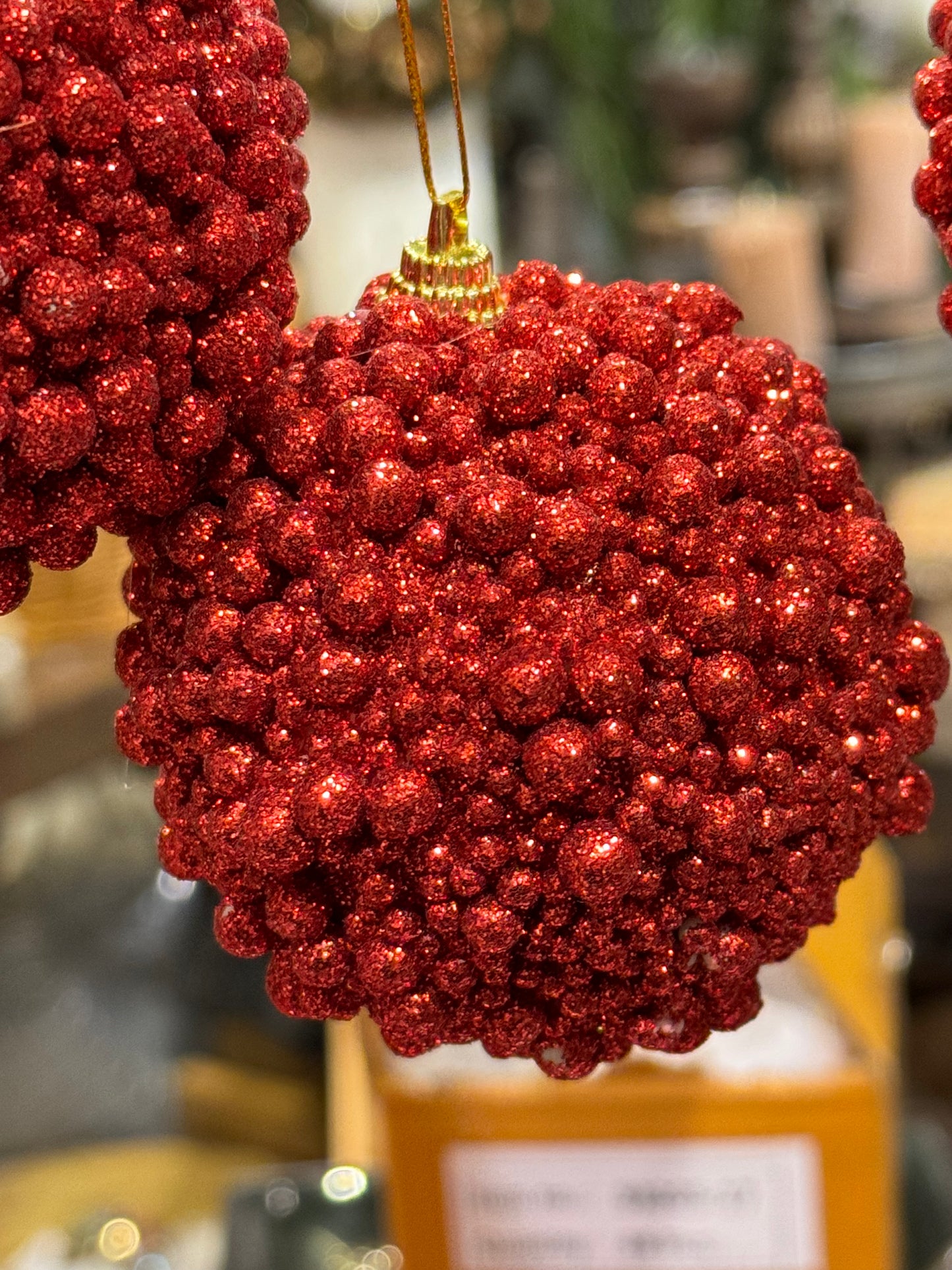 Julekule rød snøball isopor 8 cm Edelweiss