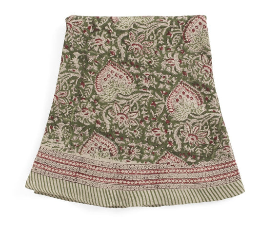 Duk lin oriental green rund 220 cm Chamois