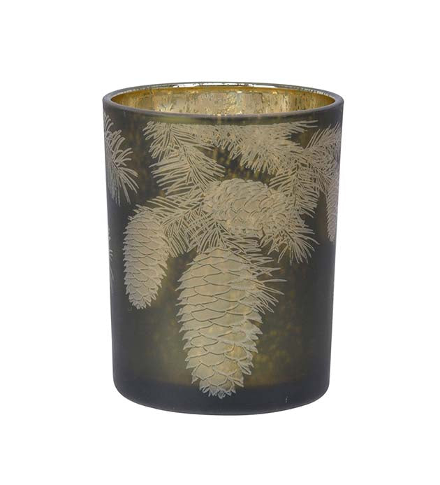 Telys lykt grønn 12 cm Mr Plant