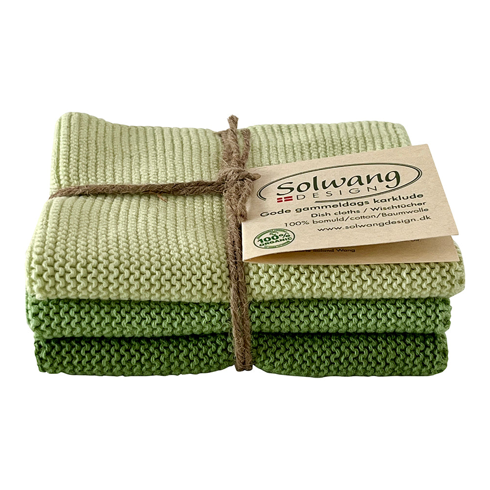 3 pk kluter grønn støv grønn Solwang Design