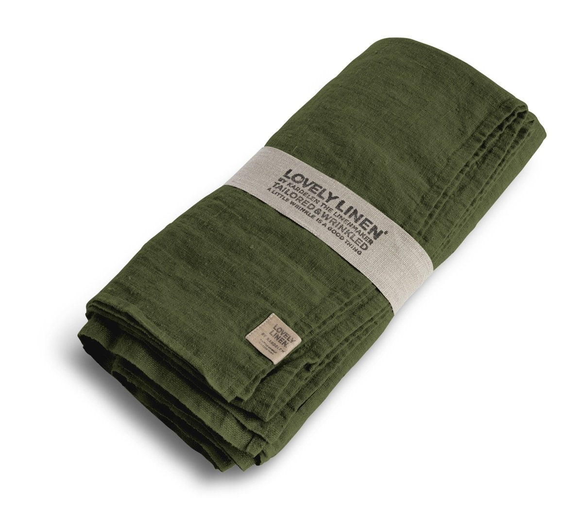 Duk lin jeep green mosegrønn 145x380 Lovely linen