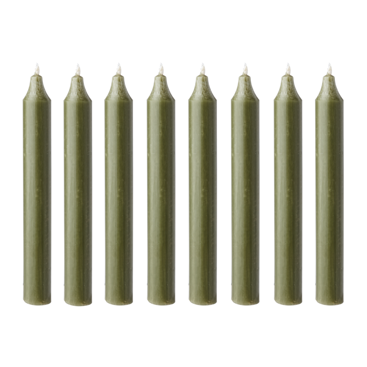 Tynne lys 18 og 28 cm grønn skoggrønne Kiri