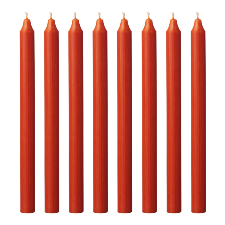 Tynne lys 18 og 28 cm oransje mørk Kiri