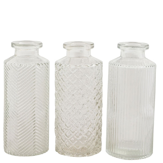 Vase glass klar flaske Amadeus Miljøgården