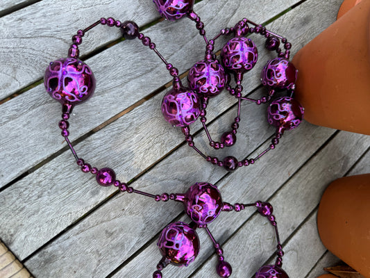 Julekule lilla girlander  186 cm