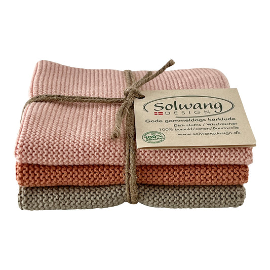 3 pk kluter kombi aprikos støvgrønn Solwang