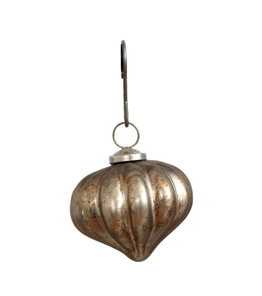 Julekule antikk grå 5 cm Affari