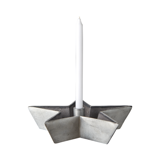 Lysestake Amadeus stjerne metall grå Affari