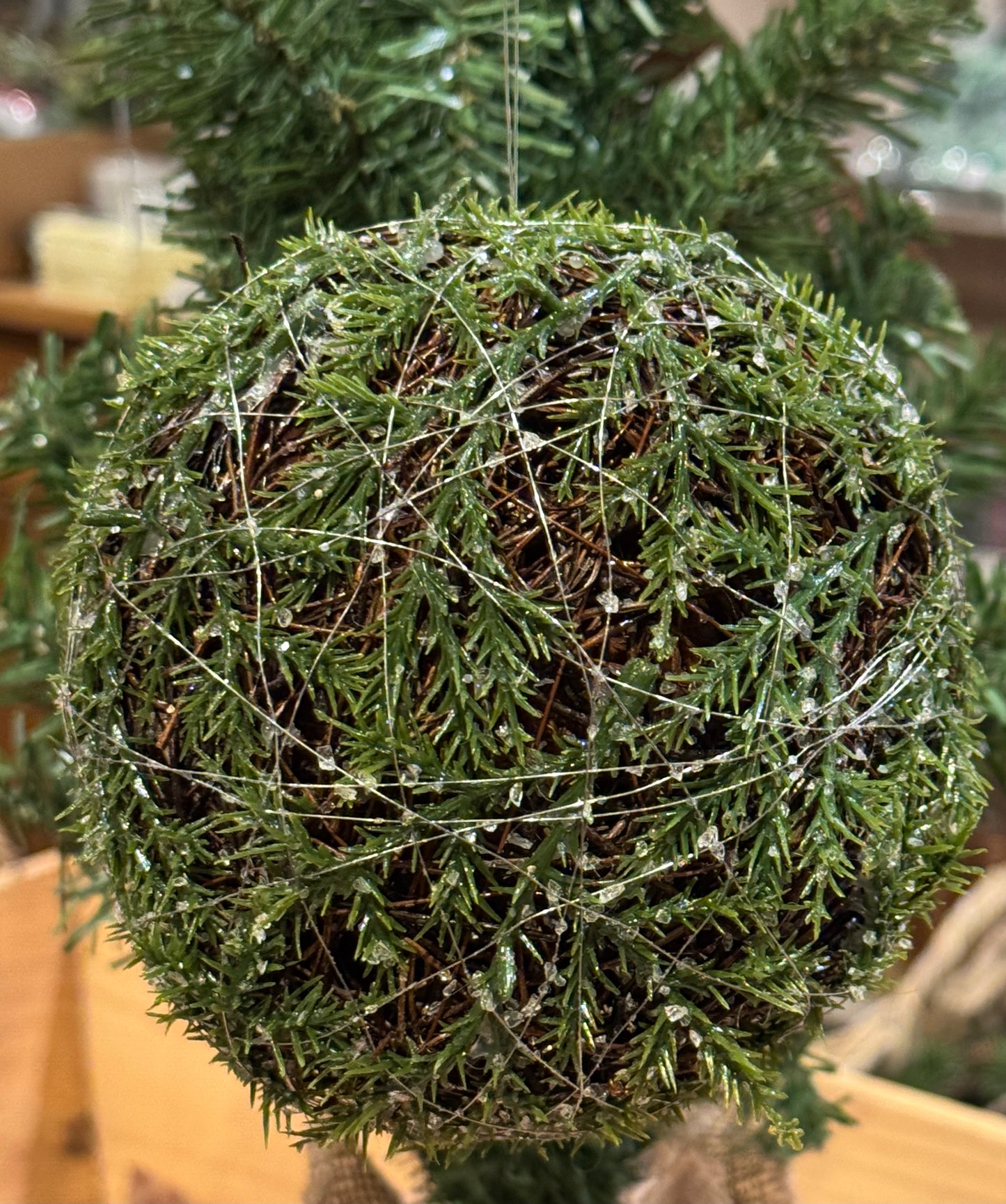 Dekorball grønn gran Mr Plant