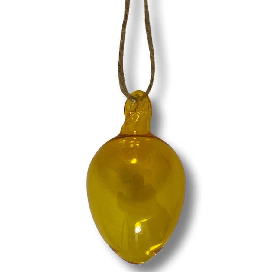 Glass egg 3,5 cm gult Miljøgården