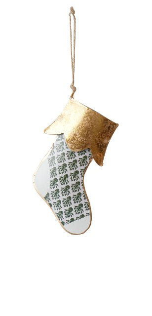 Strømpe metall mønstret gull 8x13 Affari