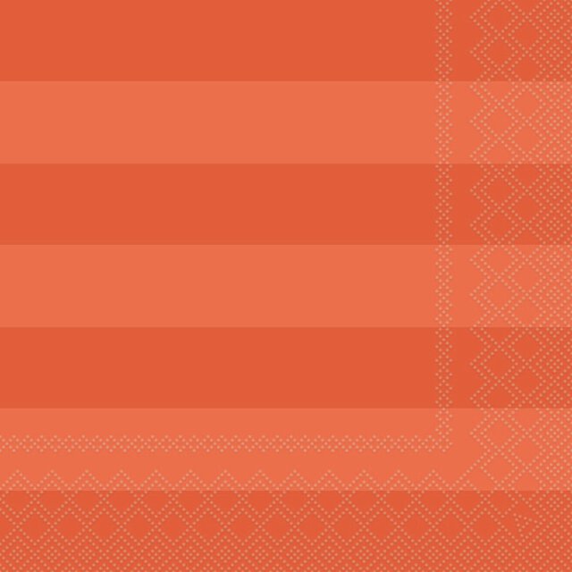 Serviett lunsj striper Block stripe orange Ambiente