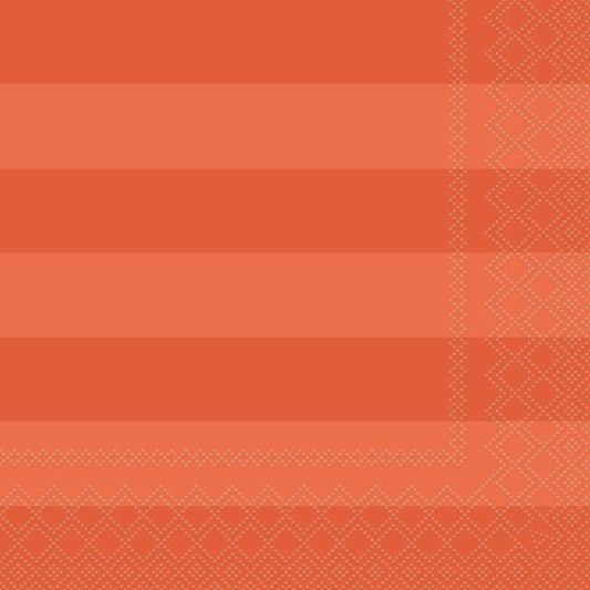 Serviett lunsj striper Block stripe orange Ambiente
