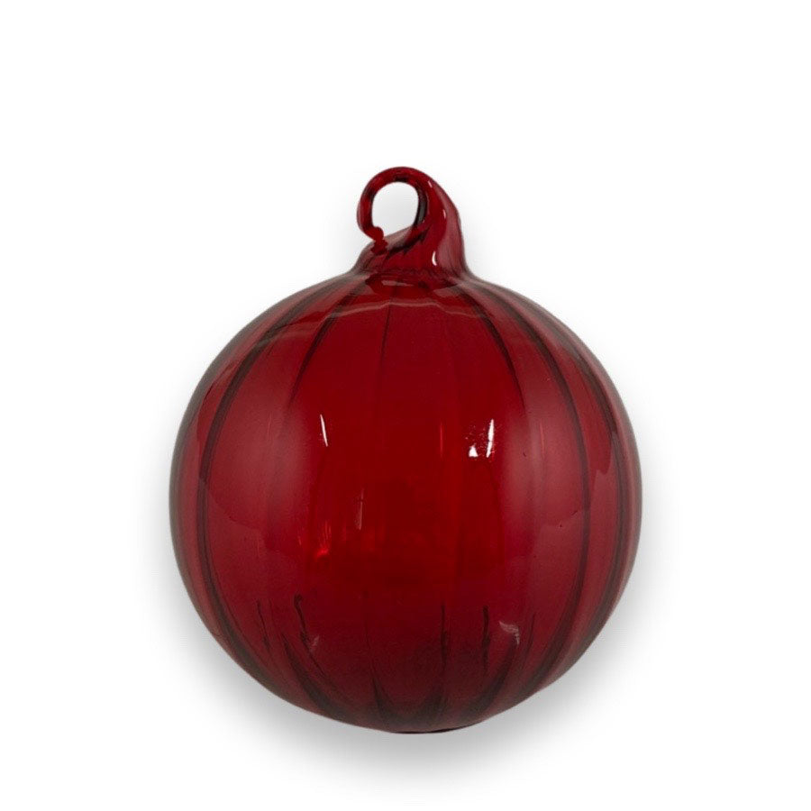 Julekule rød glass 7 cm Miljøgården