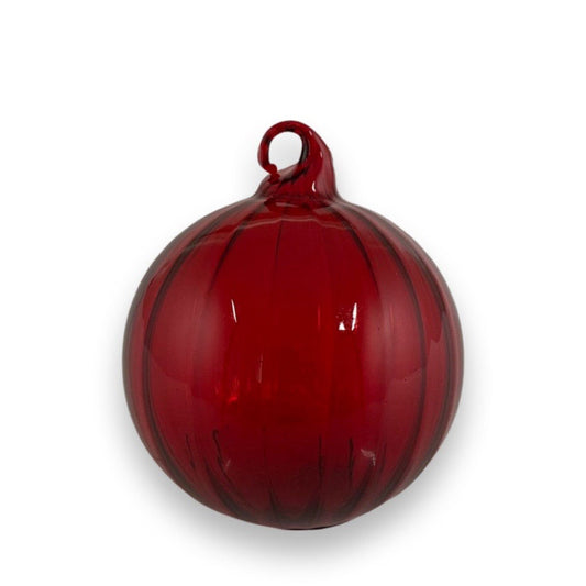 Julekule rød glass 7 cm Miljøgården