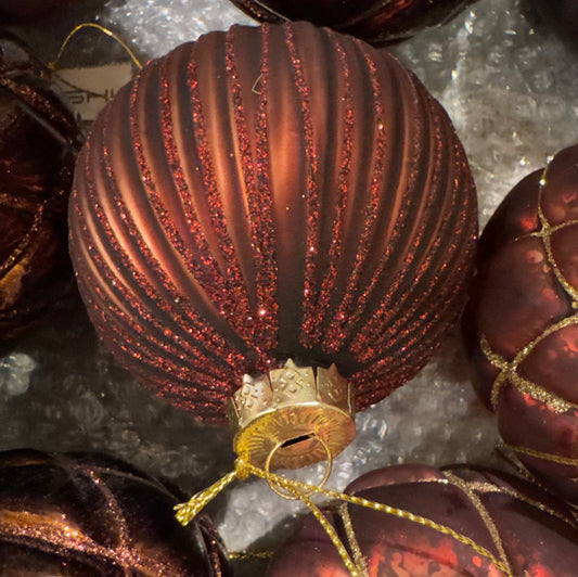 Julekule brun bronse The Moshi