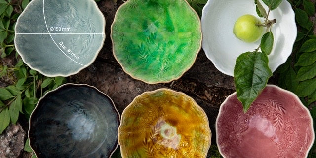 Bolle 15 cm suppe old rose Sthål