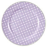 Tallerken hvite prikker lill lavender dots Greengate