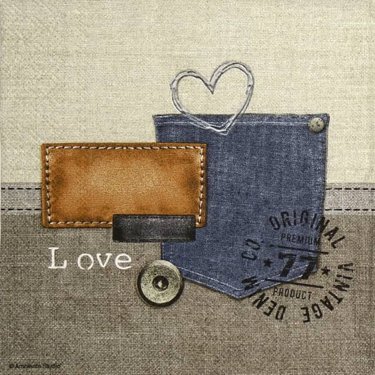 Serviett kaffe original denim Ambiente
