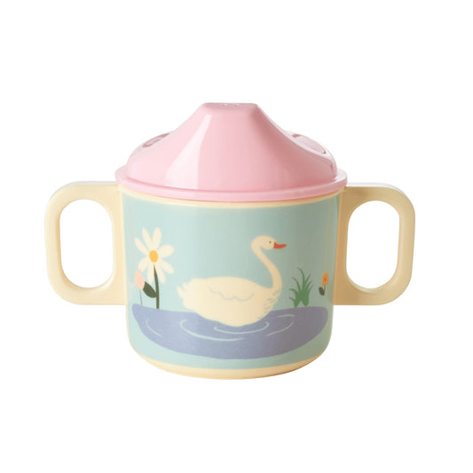 Barnekopp uten lokk tut svane melamin Rice