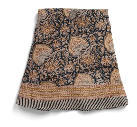 Duk lin oriental blue navy rund 220 cm Chamois