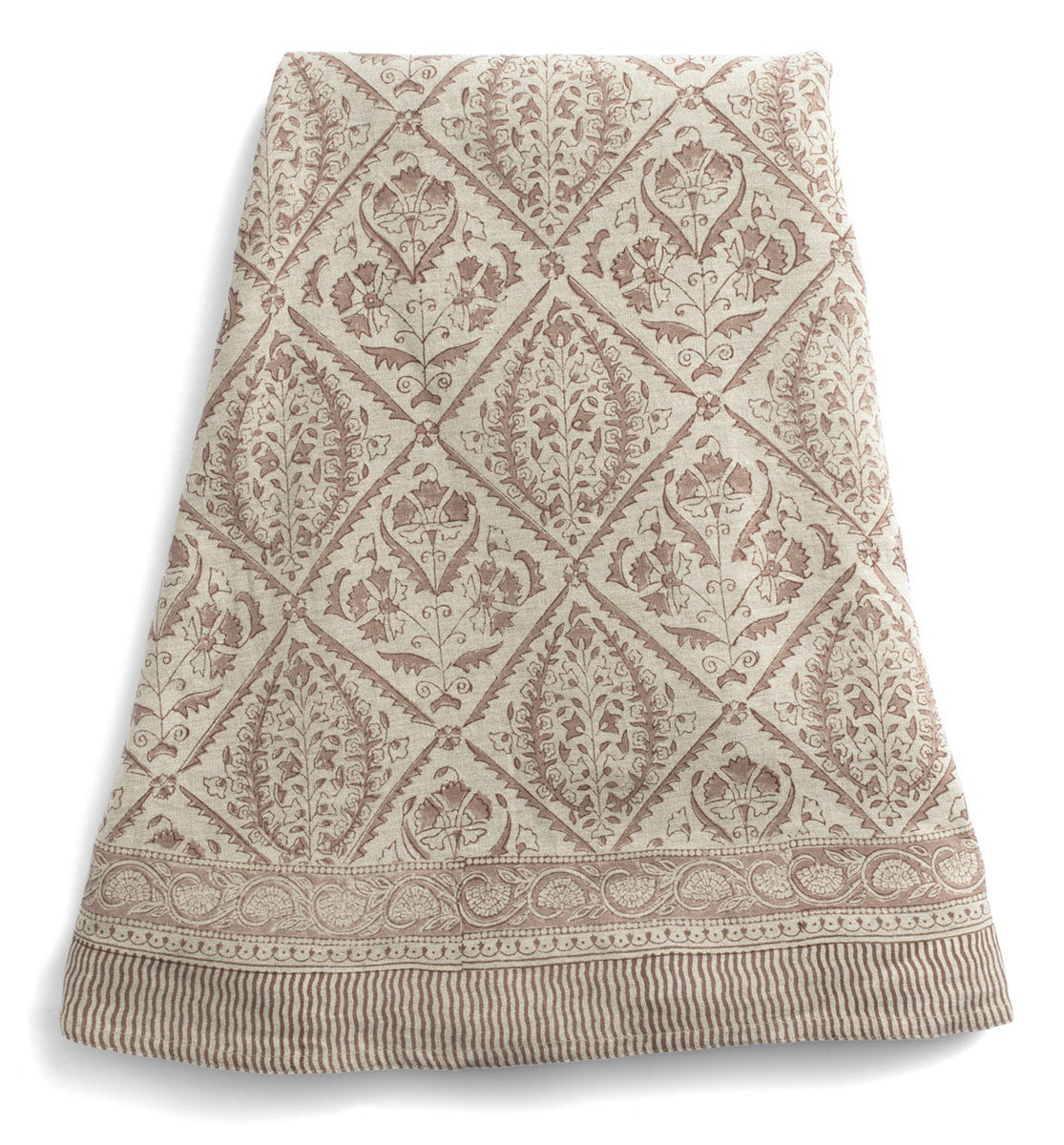 Duk lin rund Jaipur rosa 220cm Chamois