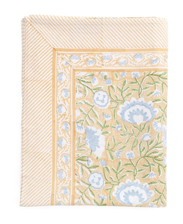 Duk bomull Mathilde - Orange/Blue/Green - 150x350cm Chamois