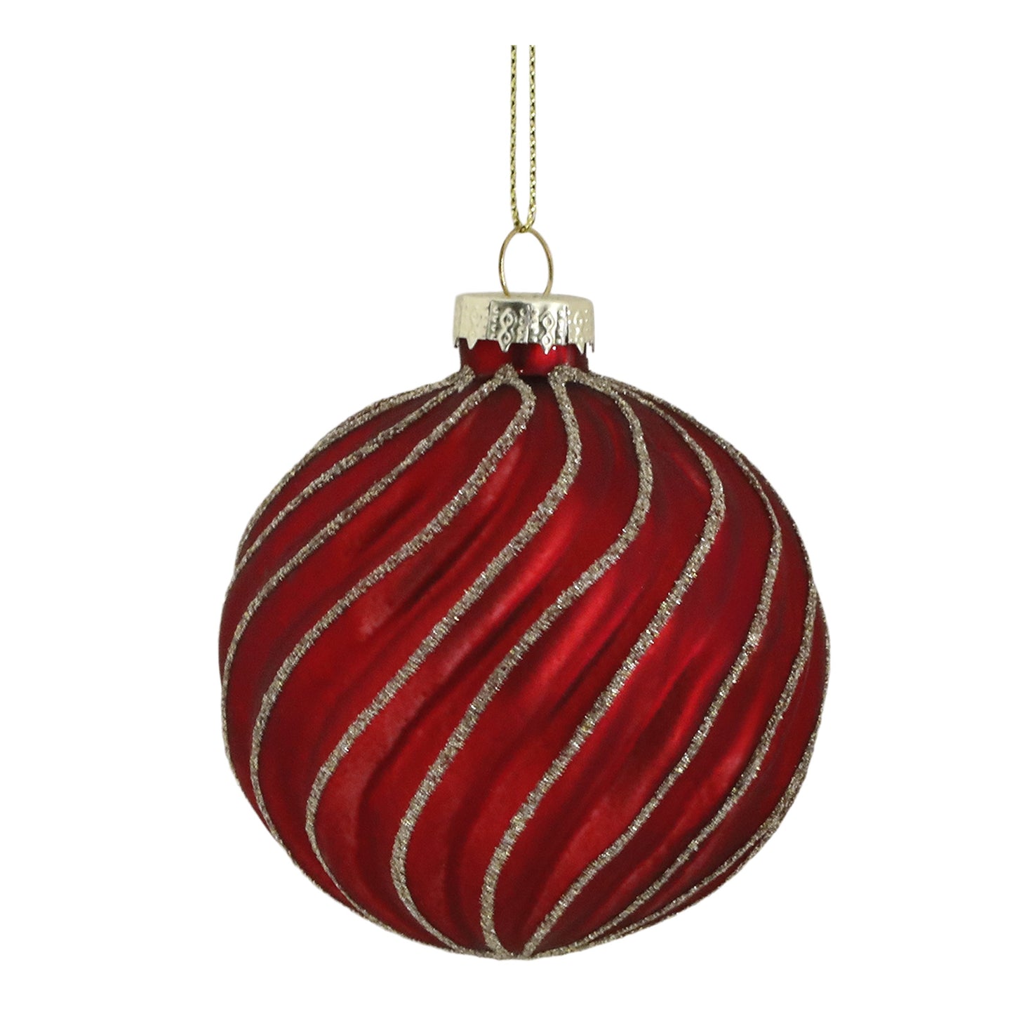 Julekule rød 8 cm Chic Antique