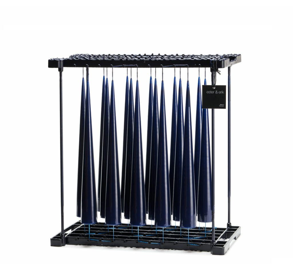 Kjelgelys 37 cm blå navy lakk Ester og Erik selges kun med henting