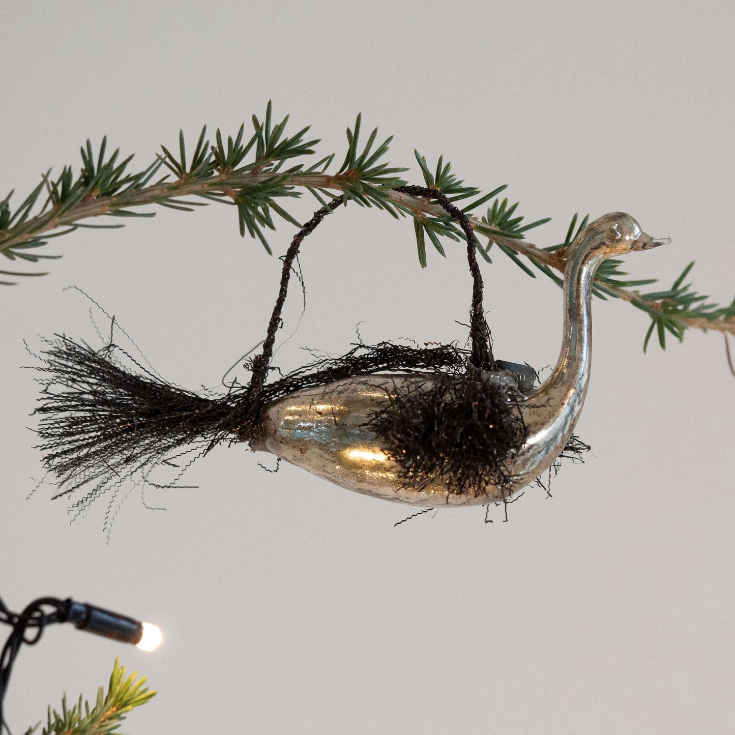 Julepynt fugl sølv Deus Living